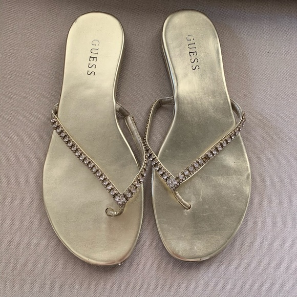 Guess Shoes - GUESS | Gold & Gemstone Rhinestone Sandals